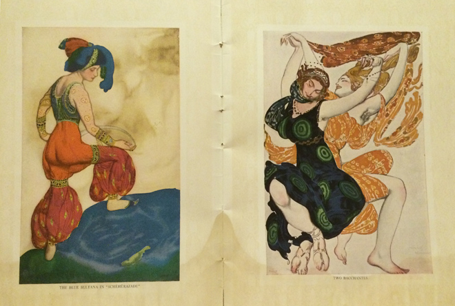 Illustrations by Leon Bakst of costumes from Souvenir Serge de Diaghaleff's Ballet Russe